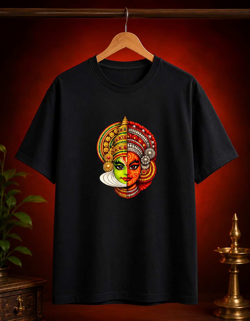 Kathakali and Theyyam Fusion | Unisex Oversized Standard T-Shirt
